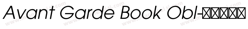 Avant Garde Book Obl字体转换